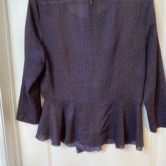 DKNY ruffle peplum blouse size 8 - Picture 3 of 4